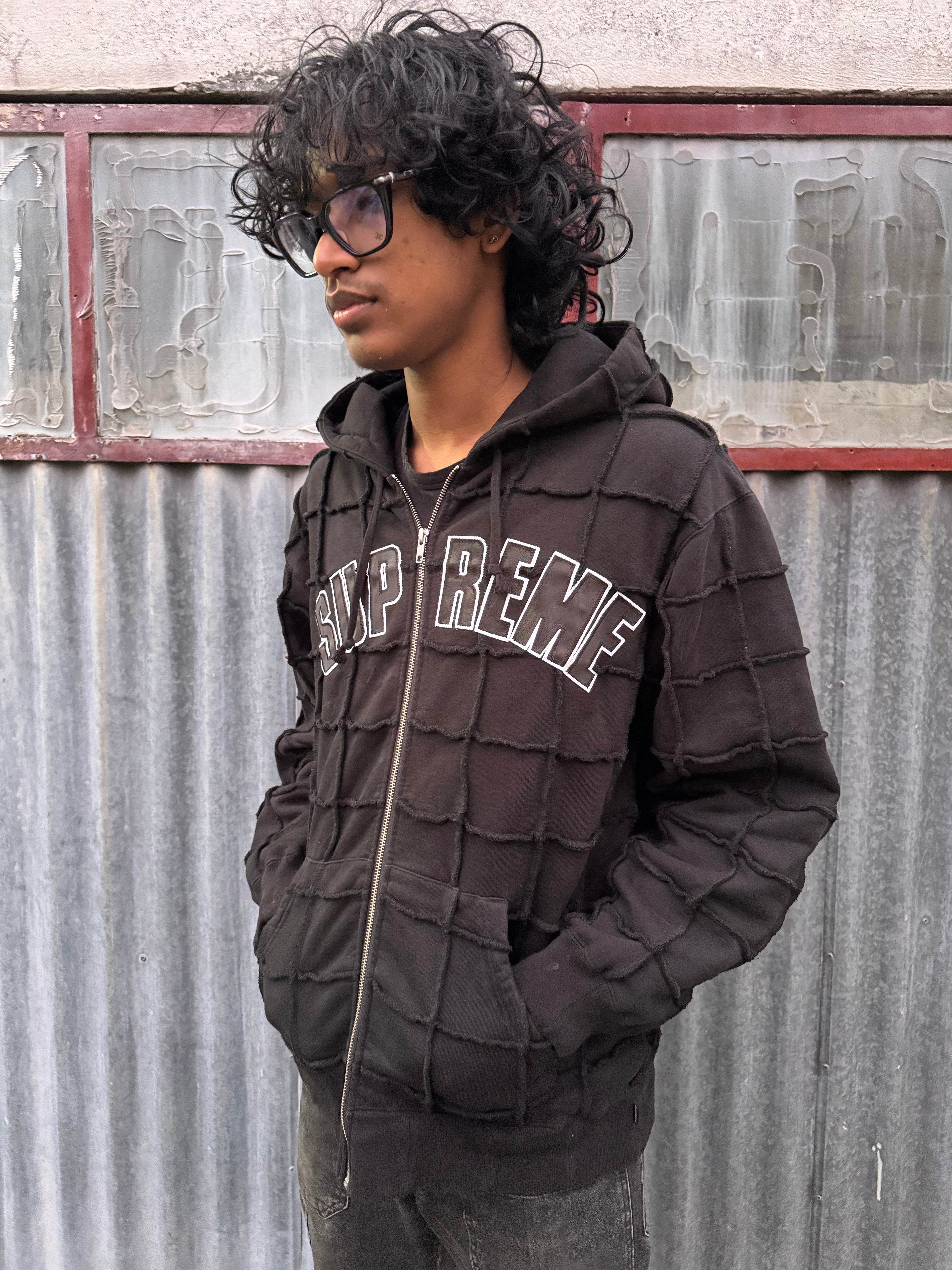 SUPREME PATCHWORK HOODIE
