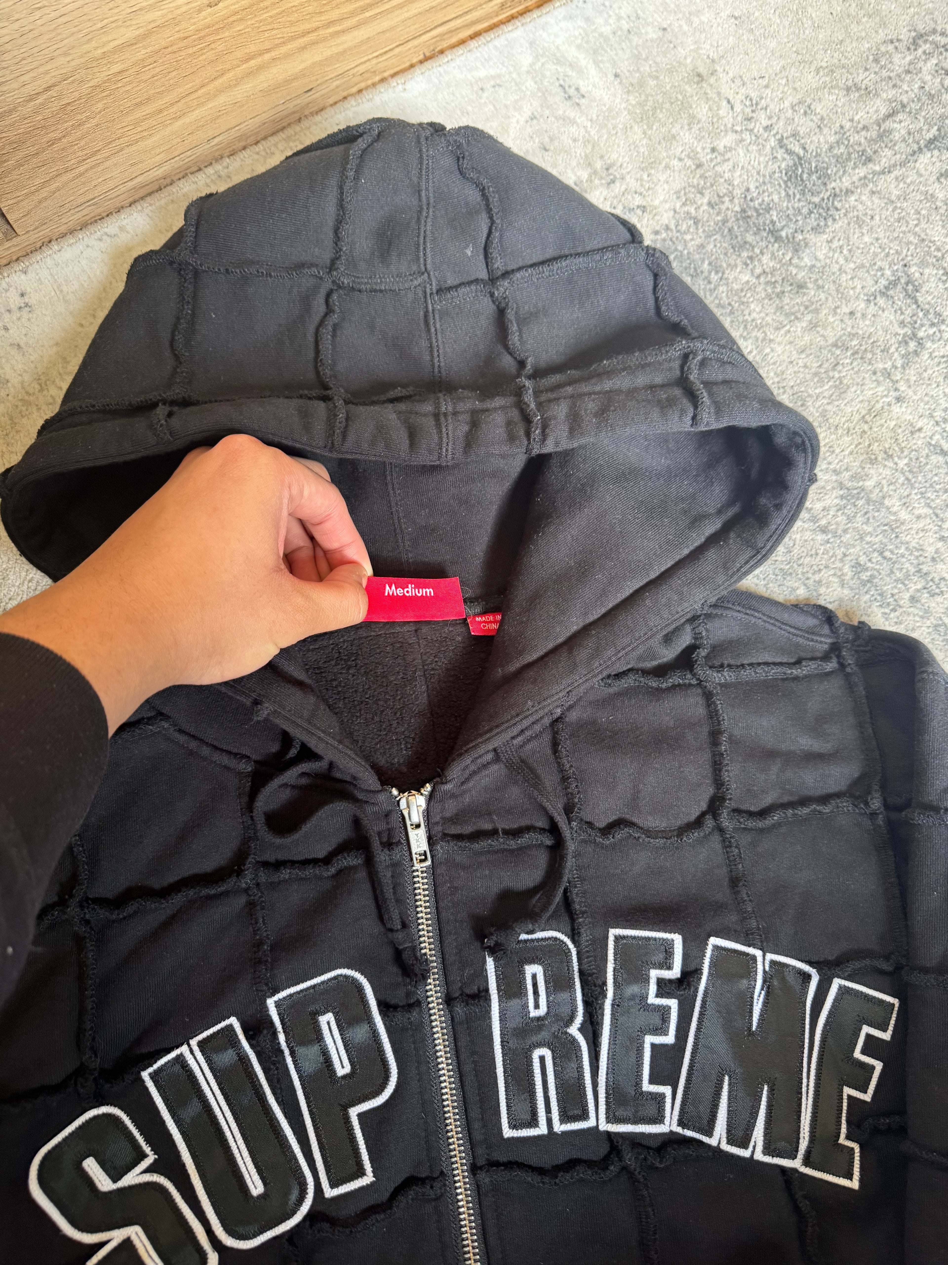 SUPREME PATCHWORK HOODIE