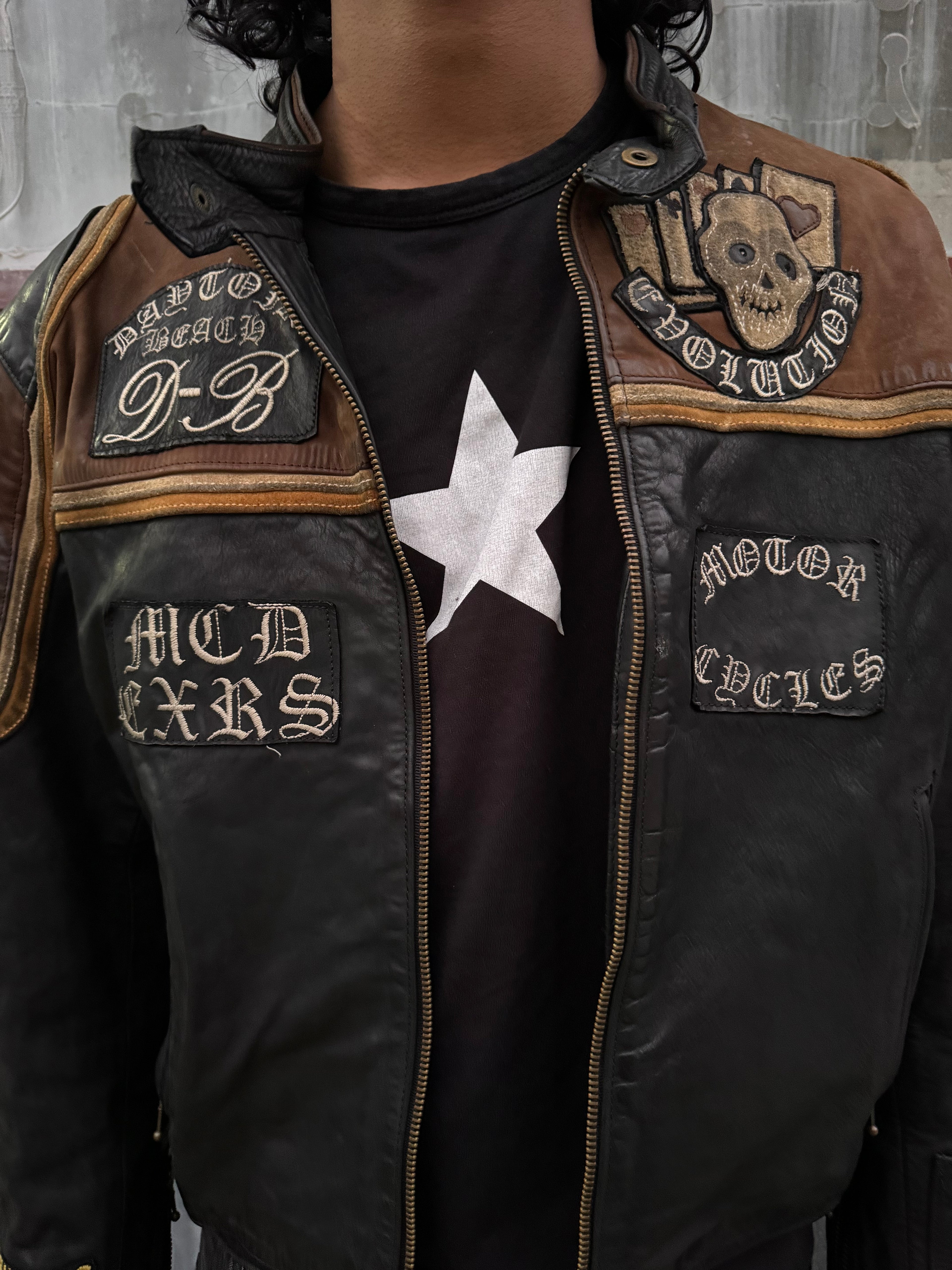 LEATHER BIKER JACKET