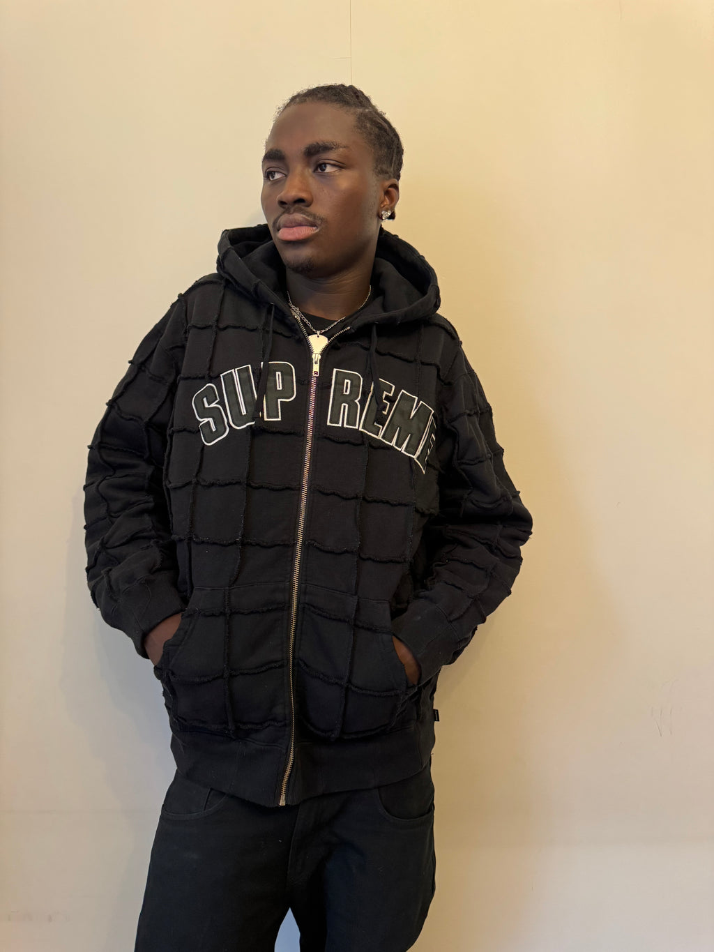 SUPREME PATCHWORK HOODIE