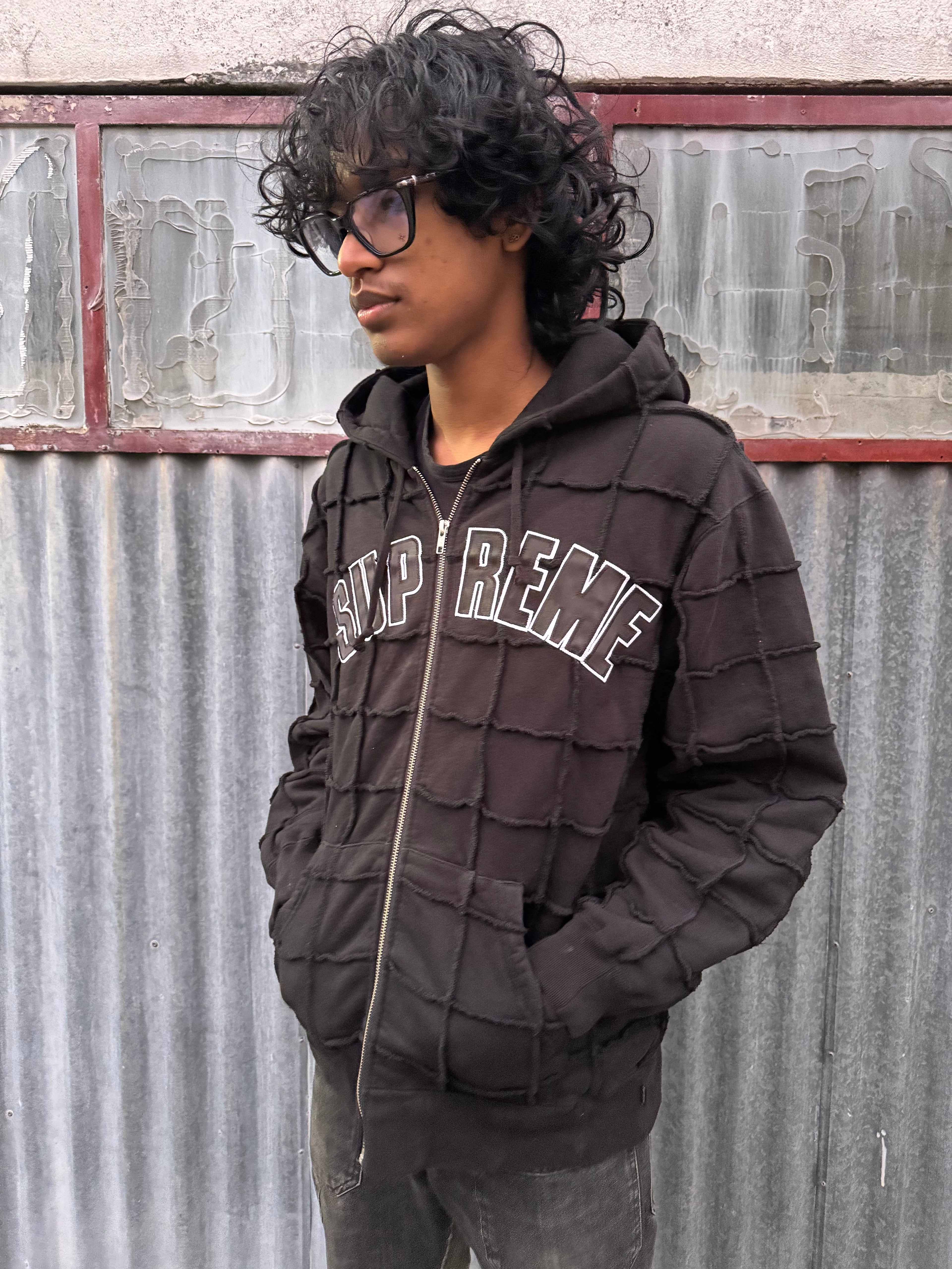 SUPREME PATCHWORK HOODIE