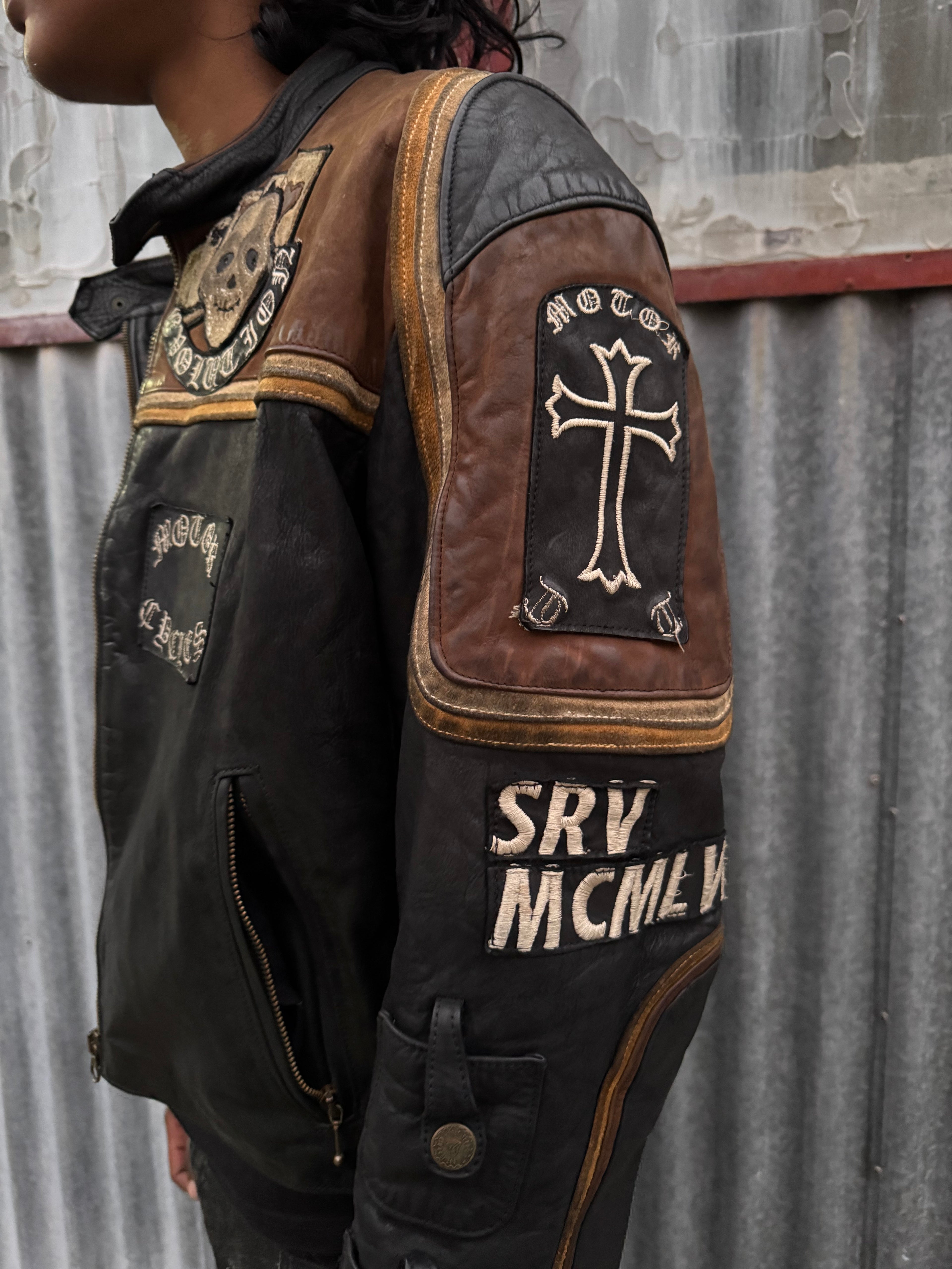 LEATHER BIKER JACKET