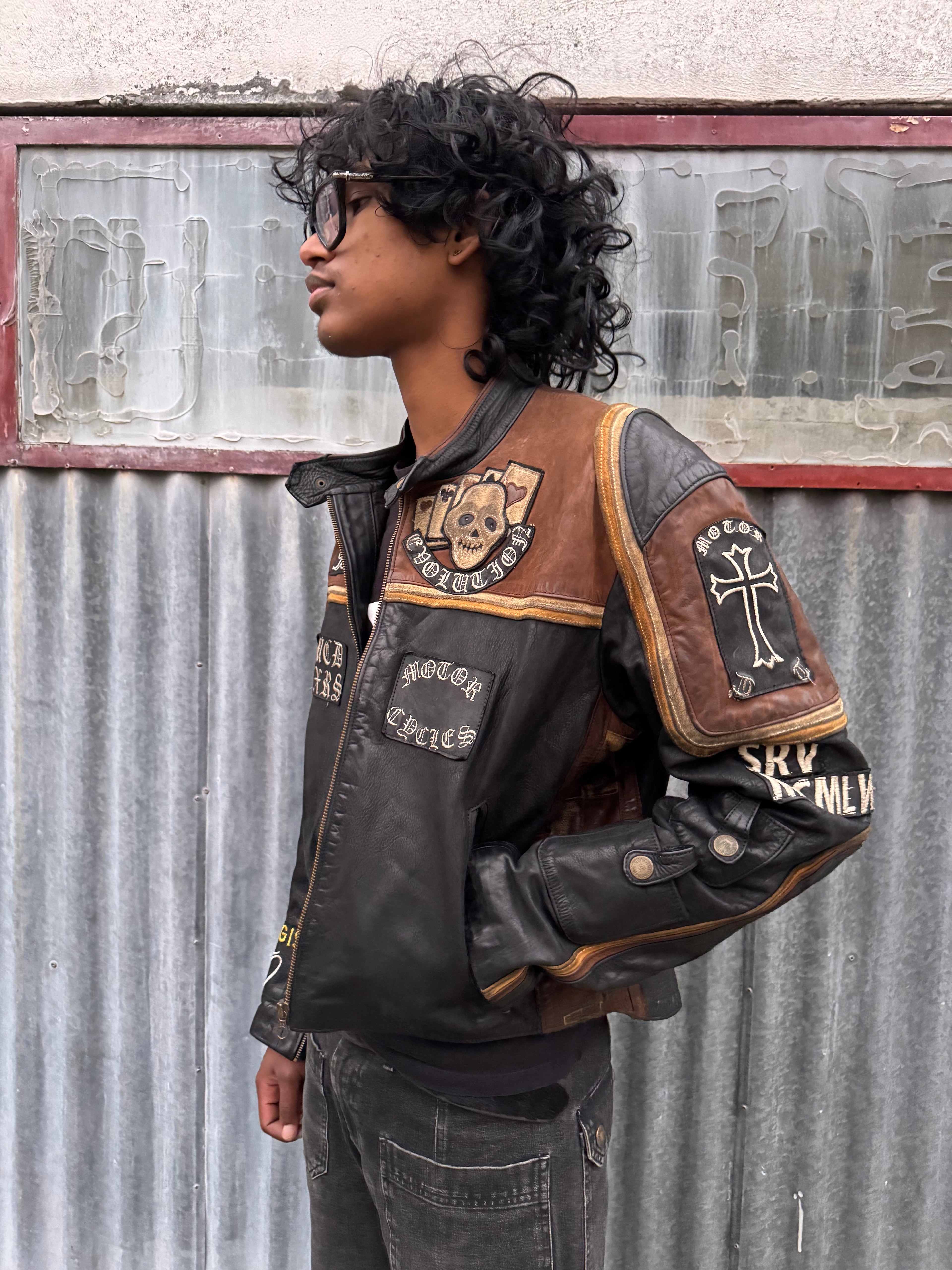 LEATHER BIKER JACKET