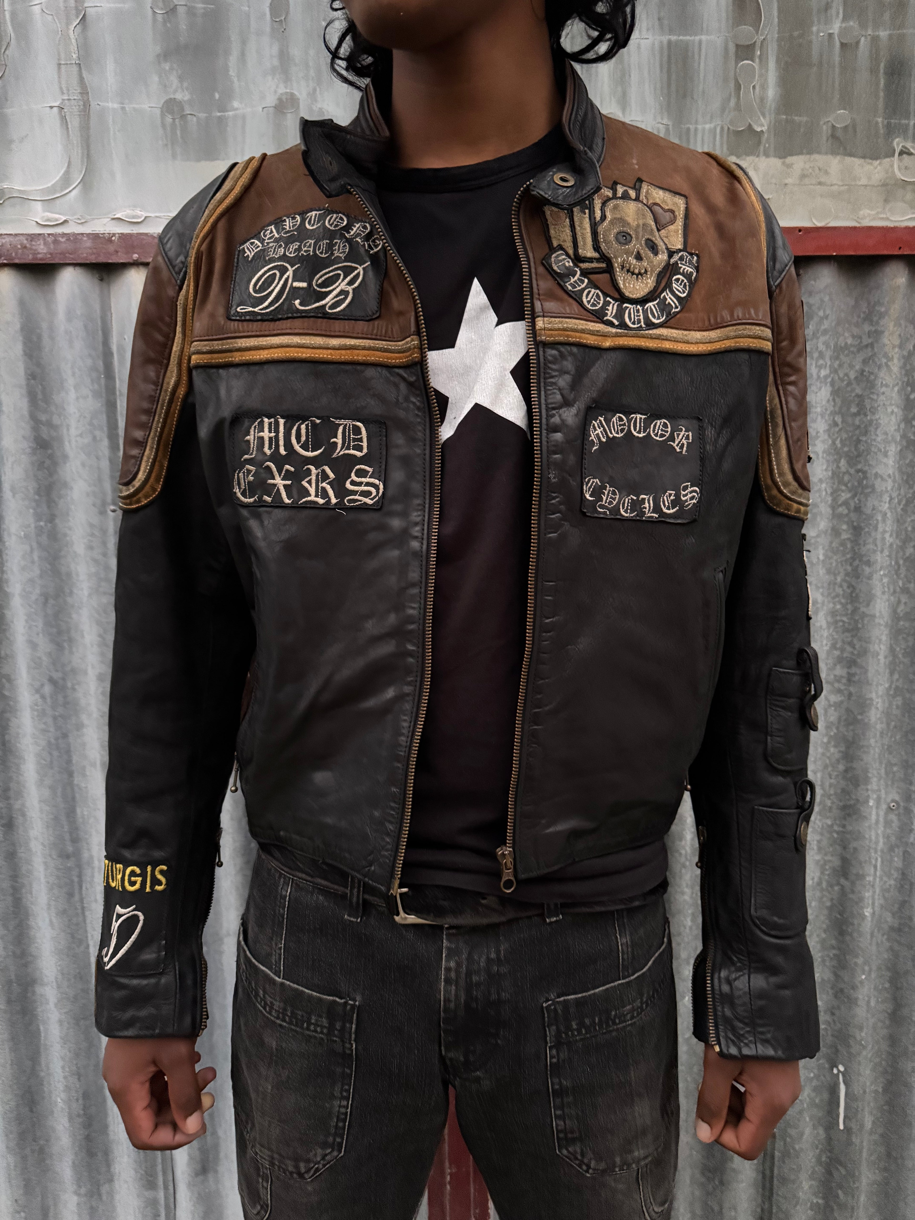 LEATHER BIKER JACKET