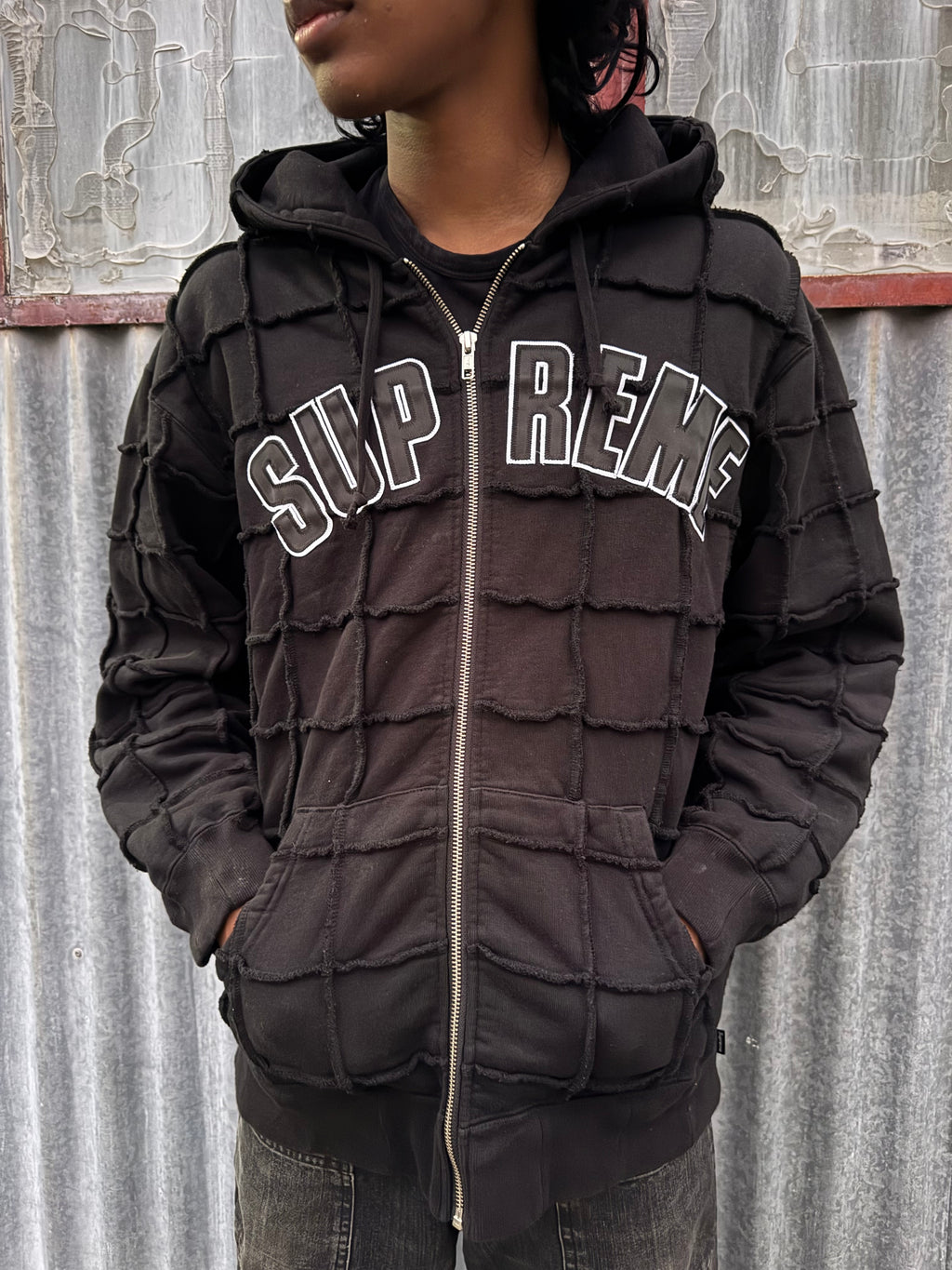 SUPREME PATCHWORK HOODIE