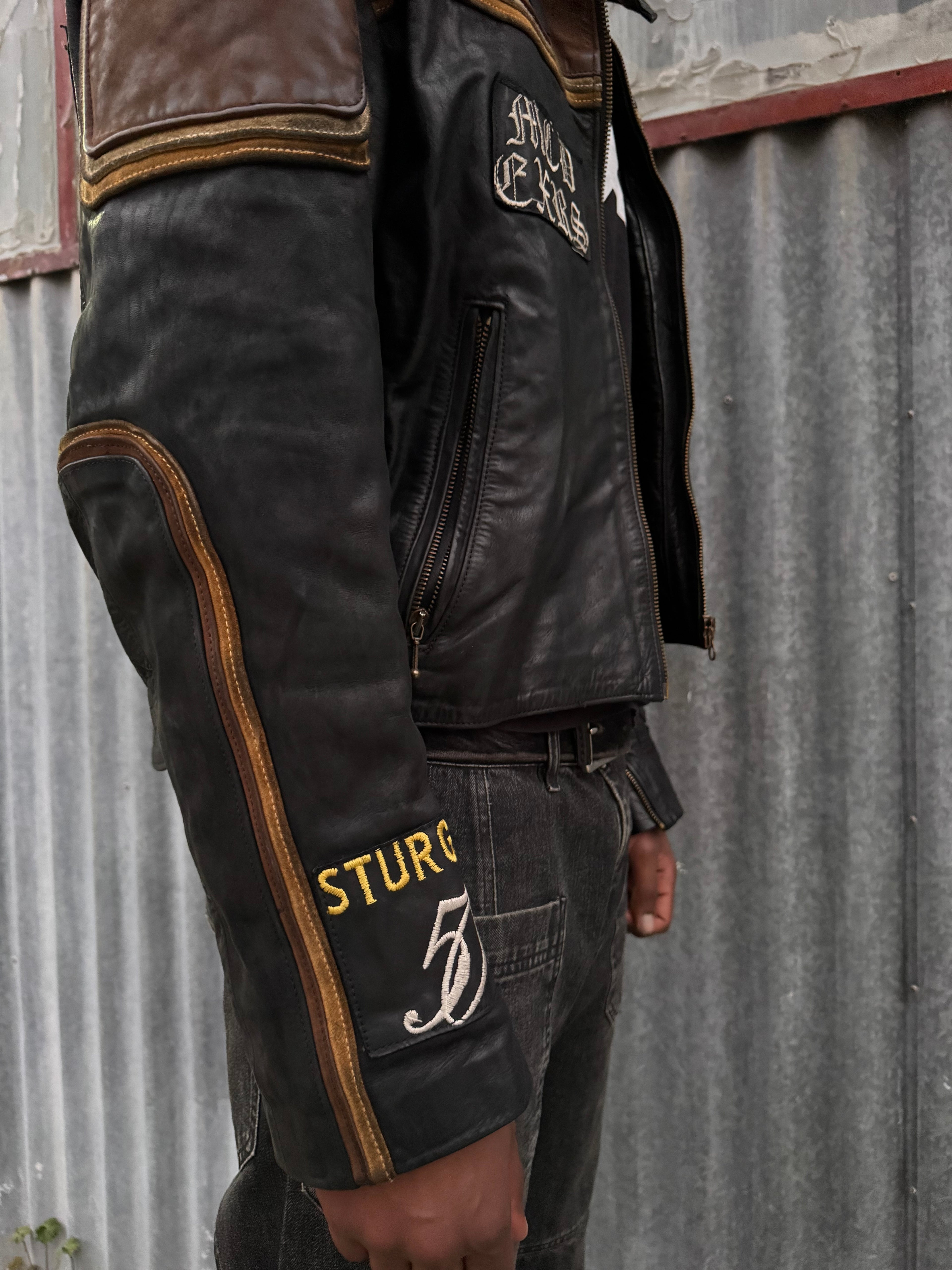 LEATHER BIKER JACKET