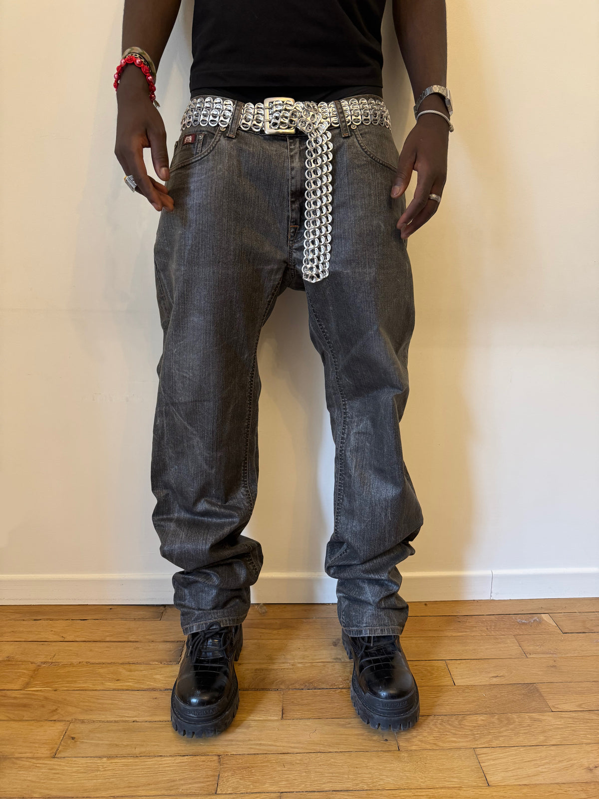 WAXED GREY DENIM